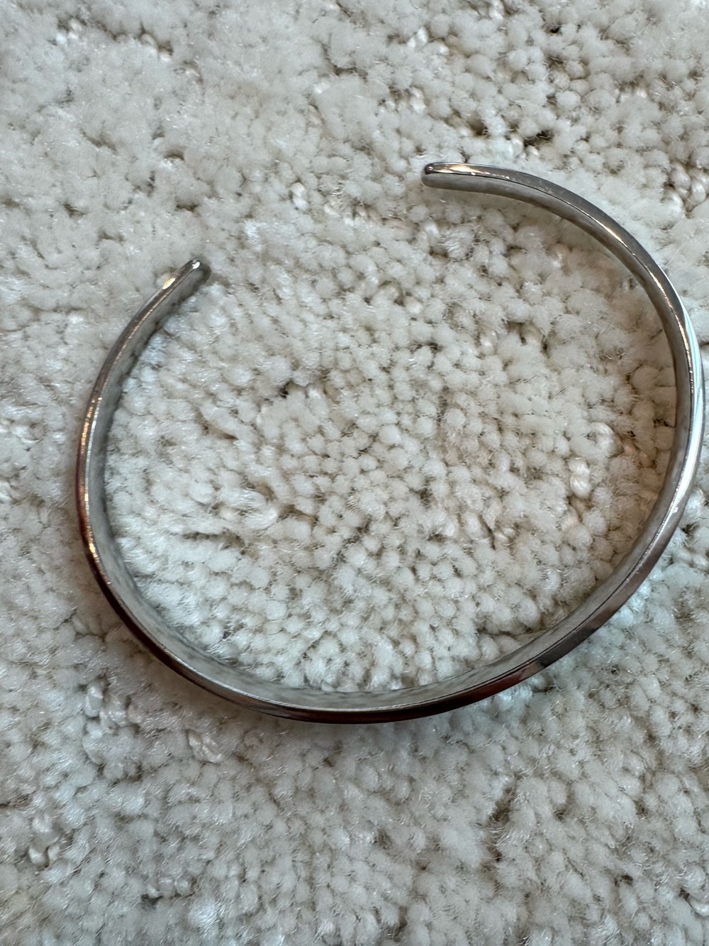 Anthropologie women’s silver open bangle cuffed bracelet